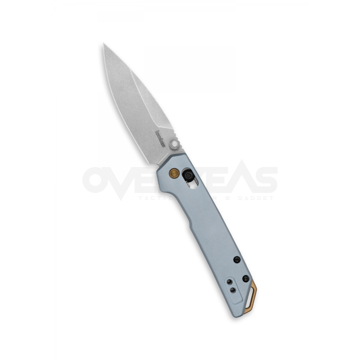 Kershaw Mini Iridium DuraLock Knife Ice Blue Anodized Aluminum (D2 3.0" Stonewash),2051