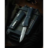 Microtech Combat Troodon Gen III Interceptor Black Handle (M390 3.8" Apocalyptic),1217-10APS *SIGNATURE SERIES*