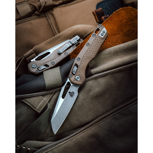 MSI "30th Anniversary" Ram-LOK Manual Folding Knife Dark Earth (M390 3.85" Apocalyptic Stonewash),210T-10APPMDE30