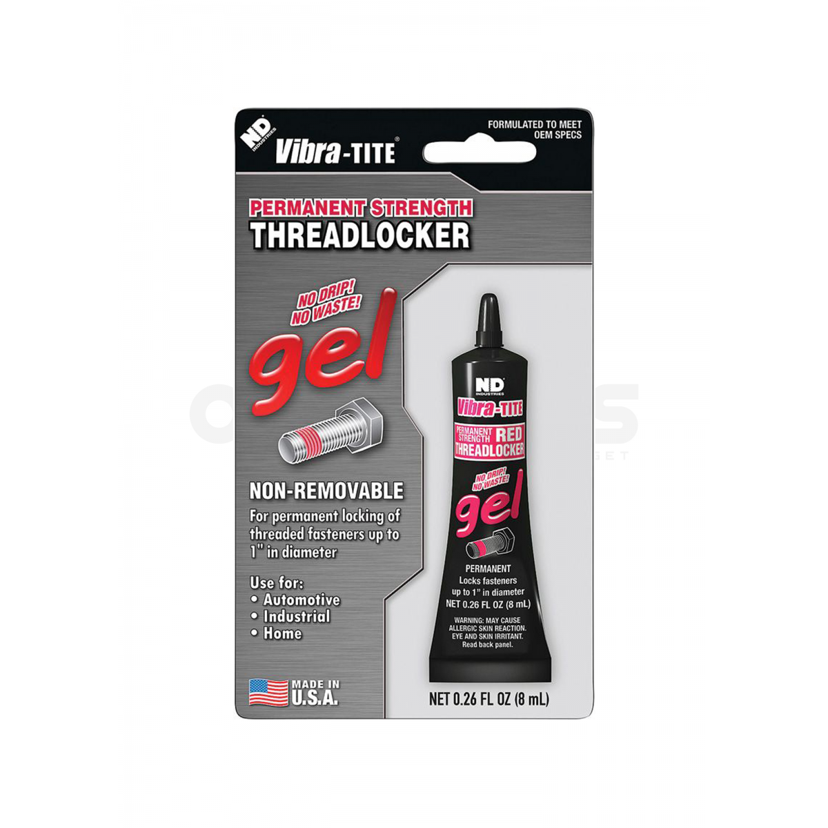 Vibra-Tite 135 High Strength Gel Threadlocker 8mL,(13508BC)